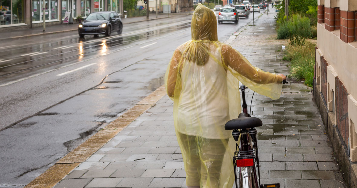 Le poncho de pluie